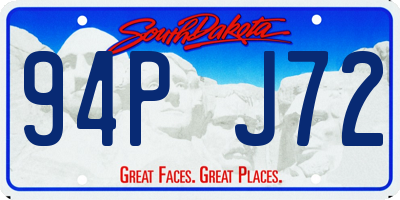 SD license plate 94PJ72