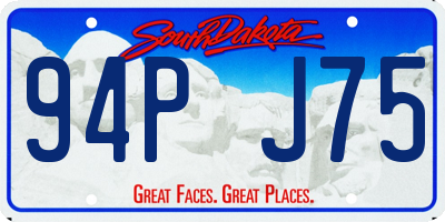 SD license plate 94PJ75