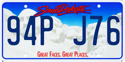 SD license plate 94PJ76