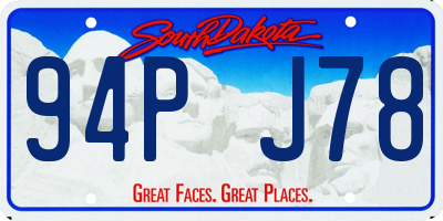 SD license plate 94PJ78