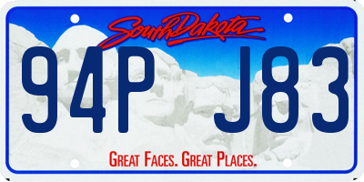 SD license plate 94PJ83