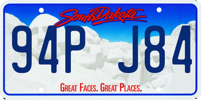 SD license plate 94PJ84