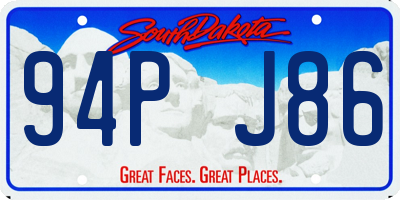 SD license plate 94PJ86