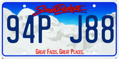 SD license plate 94PJ88