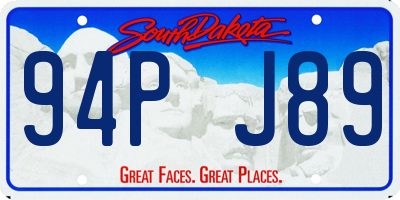 SD license plate 94PJ89