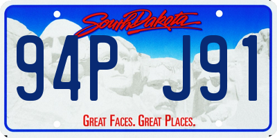 SD license plate 94PJ91