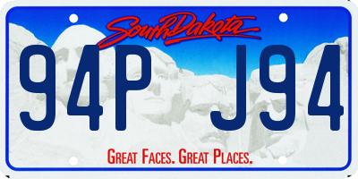 SD license plate 94PJ94