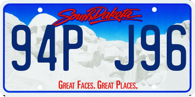 SD license plate 94PJ96