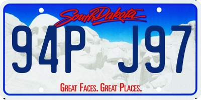 SD license plate 94PJ97