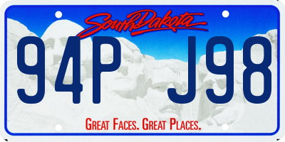 SD license plate 94PJ98