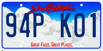 SD license plate 94PK01