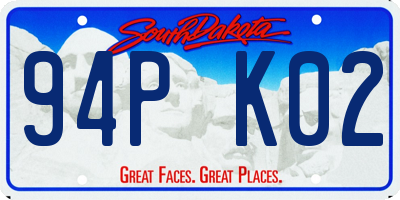 SD license plate 94PK02