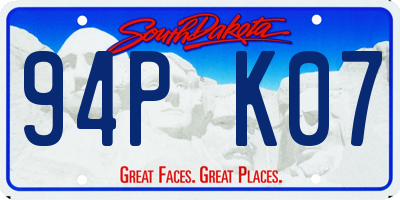 SD license plate 94PK07