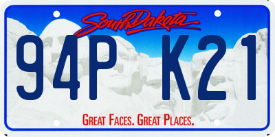 SD license plate 94PK21