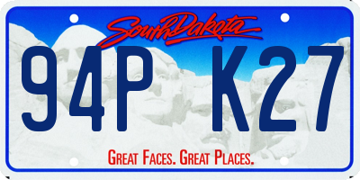 SD license plate 94PK27