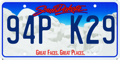 SD license plate 94PK29