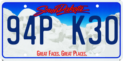 SD license plate 94PK30