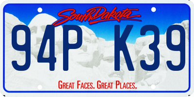 SD license plate 94PK39