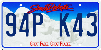 SD license plate 94PK43