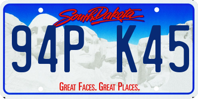 SD license plate 94PK45