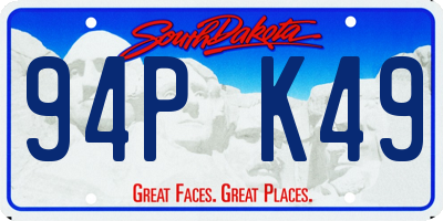 SD license plate 94PK49