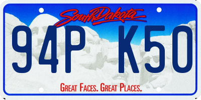 SD license plate 94PK50