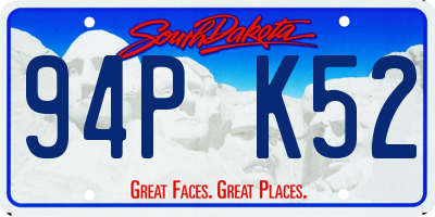SD license plate 94PK52