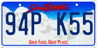 SD license plate 94PK55