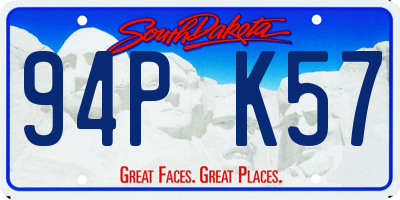 SD license plate 94PK57