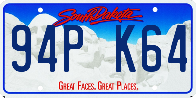 SD license plate 94PK64