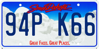 SD license plate 94PK66