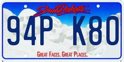 SD license plate 94PK80
