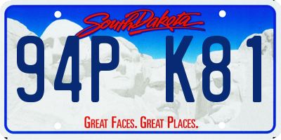SD license plate 94PK81
