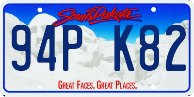 SD license plate 94PK82