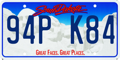 SD license plate 94PK84