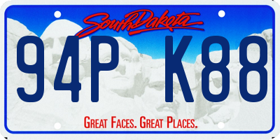 SD license plate 94PK88