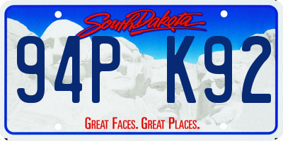 SD license plate 94PK92