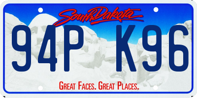 SD license plate 94PK96