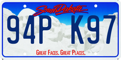 SD license plate 94PK97