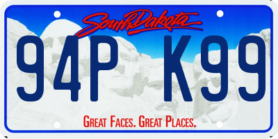 SD license plate 94PK99