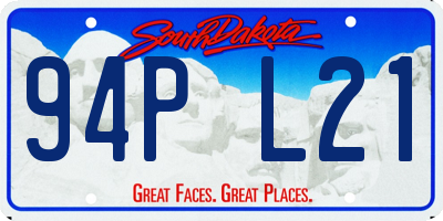 SD license plate 94PL21