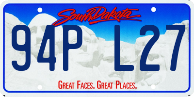 SD license plate 94PL27