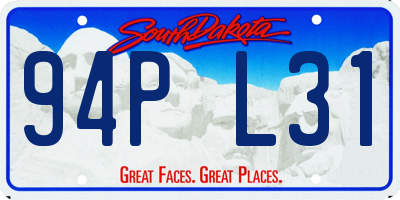 SD license plate 94PL31