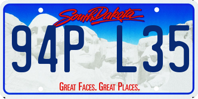 SD license plate 94PL35