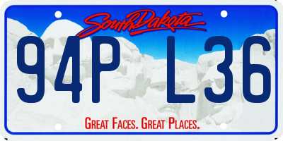 SD license plate 94PL36