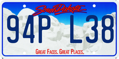 SD license plate 94PL38