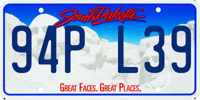 SD license plate 94PL39