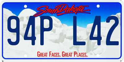 SD license plate 94PL42