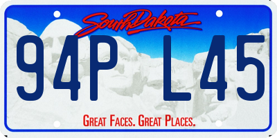 SD license plate 94PL45