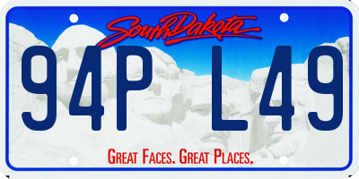 SD license plate 94PL49